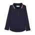 Panther Red/White Stripe Collar Navy Polo