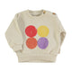 Piupiuchick Ecru w/ Multicolor Circles Print Sweatshirt