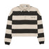 Urban Edge Black Rugby Striped Polo