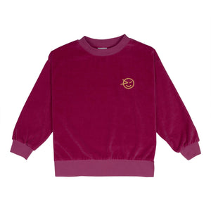 Wynken Pale Magenta Velour Sweater