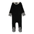 Lil Legs Black/Cream Striped Cuff Footie