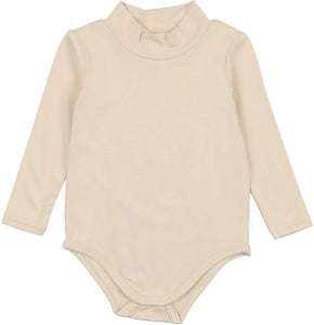 Lil Legs Ecru Bamboo Mockneck Onesie