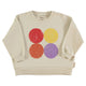 Piupiuchick Ecru w/ Multicolor Circles Print Sweatshirt