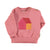 Piupiuchick Pink w/ Multicolor House Print Sweatshirt