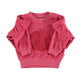 Piupiuchick Strawberry Pink w/ Red Apple Print Terry Sweatshirt