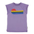 Piupiuchick Purple w/ Multicolor Wave Print T-Shirt Dress