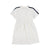 Bace White Pique Varsity Stripe Short Sleeve Dress