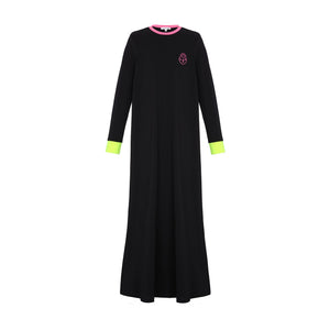 Parni PJ85 Black/Pink Heartlock Neon Cuff Nightgown