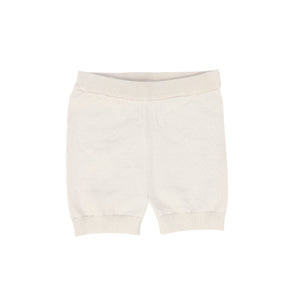 Le Bourdon Tan Flat Knit Shorts