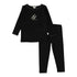 Lil Legs Black Emblem Lounge Set