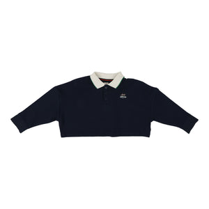 *PO* Lil Legs Girls Navy Long Sleeve Polo