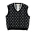 Twinset Black/Micro Logo White Short Knit Vest