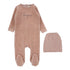 Lilette Heather Pink Velour Bonjour Footie Set