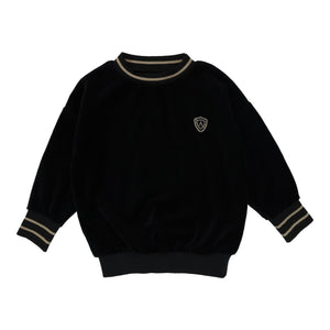 Lil Legs Black Boy Velour Sweatshirt