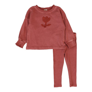 Lil Legs Mineral Red Sherpa Tulip Set