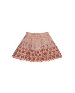 Rylee + Cru Poppy Gingham Tiered Mini Skirt