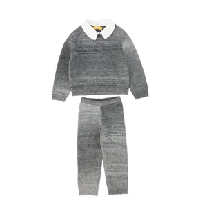 Le Bourdon Grey Ombre Knit Sweater Set