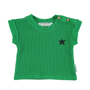 Piupiuchick Green w/ Black Logo Print Baby T' Shirt