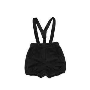 Le Bourdon Black Velvet Suspender Bubble Short