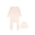 Bebe Jolee Pink Outline Embroidered Footie