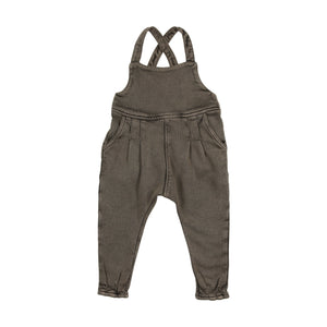 Kin and Kin K58 Taupe Denim French Terry Baby Overall