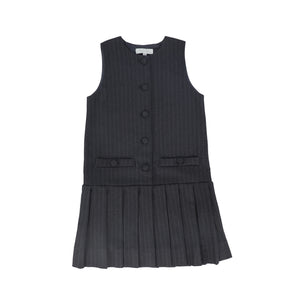 Bace Grey Striped Button Jumper