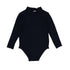 Lil Legs Navy Bamboo Mockneck Onesie