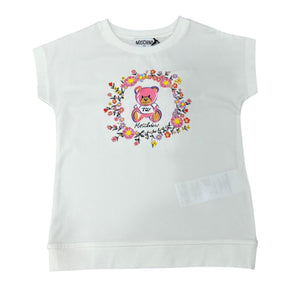 Moschino Cloud Flower Beart Print SS Maxi Tee