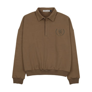 Urban Edge Khaki Polo Sweatshirt