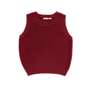 Parni K556 Burgundy Knit Vest