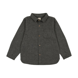 Lil Legs Grey Houndstooth Boys Shirt