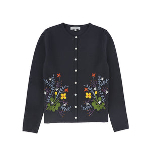 Bace Grey Embroidered Cardigan