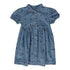 Lil Legs Denim Floral Print Short Sleeve Dress