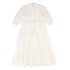 Valentina Ivory Tiered Button Down Eyelet Dress