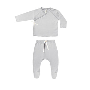 Quincy Mae Cloud  Wrap Top & Footed Pant Set