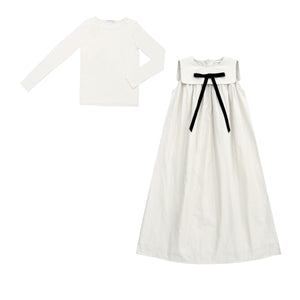 Parni K560 Ivory Tafetta Maxi Bow Jumper