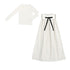 Parni K560 Ivory Tafetta Maxi Bow Jumper
