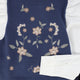 Valentina Blue Embroidered Turtleneck Vest Dress