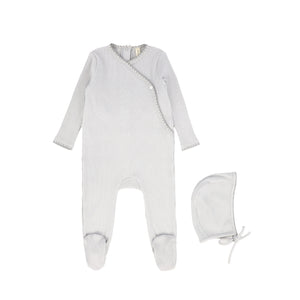 Bebe Jolee Blue Wrap Stitch Footie