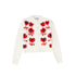 Valentina White Floral Printed Knit Cardigan