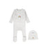 Bebe Jolee Blue Outline Embroidered Footie