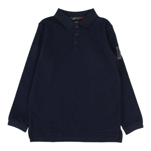Lil Legs Navy Plaid Detail Polo