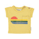 Piupiuchick Yellow w/ Multicolor Wave Baby Print T-Shirt