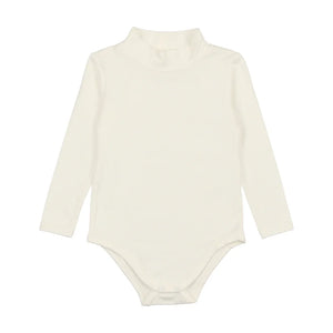 Lil Legs Winter White Bamboo Mockneck Onesie