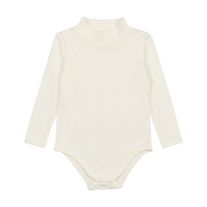 Lil Legs Off White Bamboo Mockneck Onesie