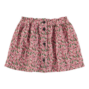 Piupiuchick Pink Flowers Knee-Length Skirt