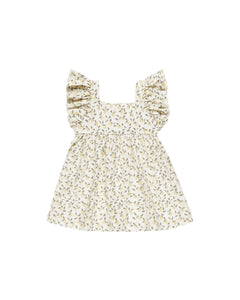 Rylee + Cru Ivory Lemons Mariposa Dress