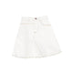 Bamboo White Denim Stitched Detail Skirt