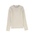 Bace Beige Ribbed Knit Embroidered Sweater