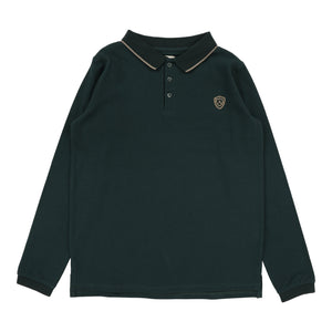 Lil Legs Green Collar Trim Polo